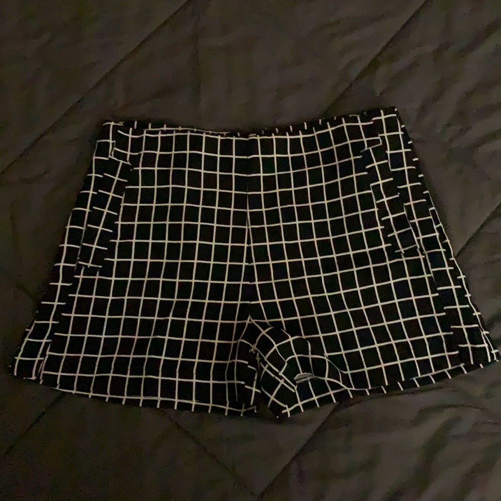 Black and white shorts